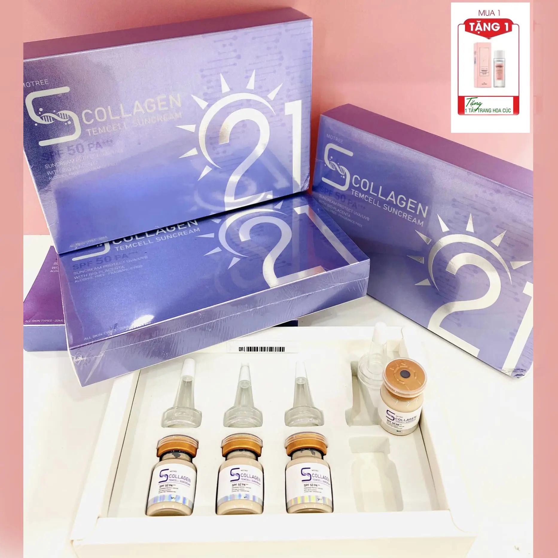 (Tặng Tẩy Trang Hoa Cúc) Serum Chống Nắng Tế Bào Gốc 21 giờ 5 in 1 Motree Skincare