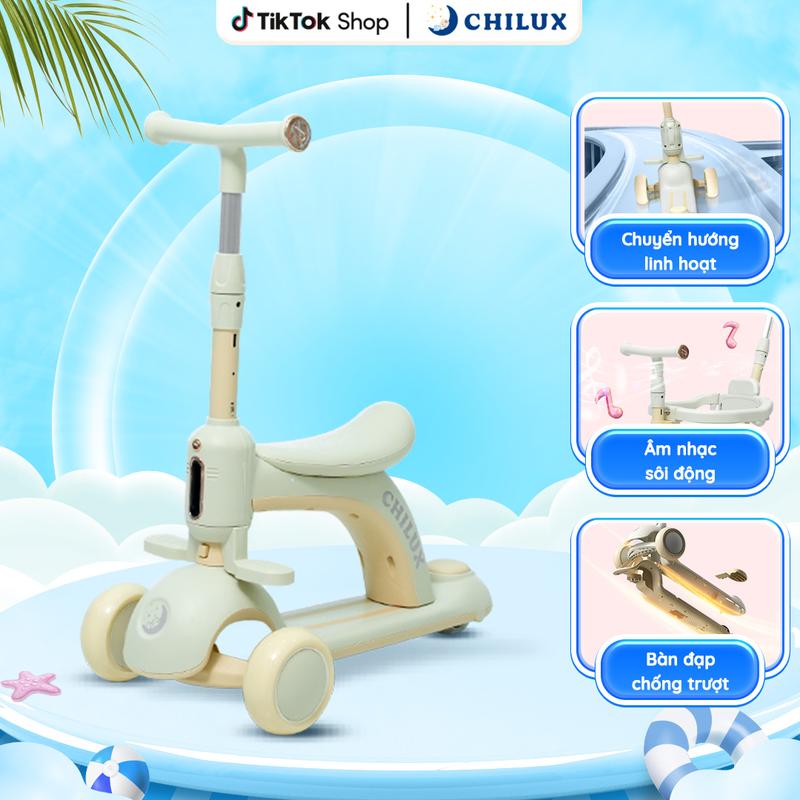 Xe scooter cho bé Chilux S05 3in1 - Xe đẩy xe thăng bằng xe trượt scooter Đồ Chơi