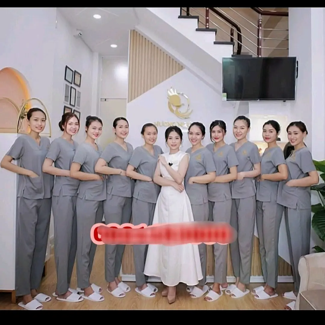 Đồng phục spa màu xám cotton lạnh
