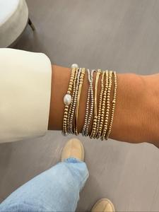 Set de Pulseras de Mujer Elegantes con Cuentas, Pulsera Casual y Moderna, Joyería de Moda para Uso Diario y Decoración de Fiestas
