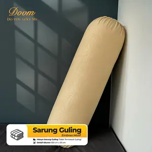 Sarung Guling Hotel Premium 100x35 – Sarung Guling Motif Embos Lembut Adem Tahan Lama Cocok Semua Interior