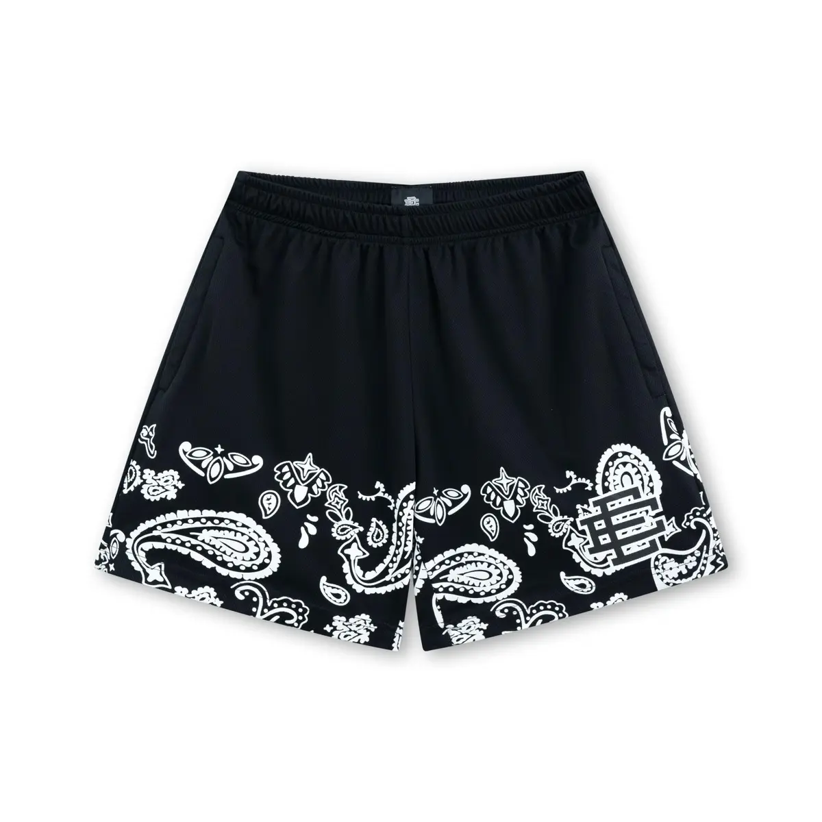 Quần short nam Âu Mỹ in kéo sợi hoạ tiết thổ cẩm chất liệu polyester vải co dãn 2 chiều thoáng khí, mỏng mát mặc hè, from trên đầu gốisize 40-110kg của nhà DUMIMAN xl 【 9 】 d093 quần short xanh látúi lớn Menswear