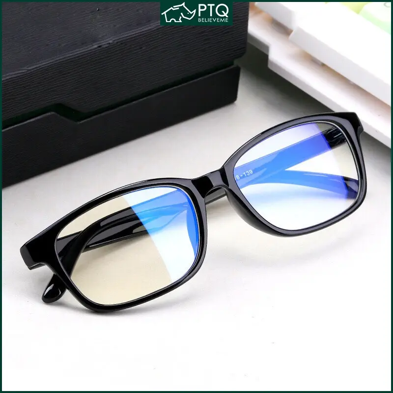 Fashion Glasses New Anti-blue Light Anti-radiation Black Frame Eyeglasses Fashionable Literary Light Eye Protection HD Glasses PTQ