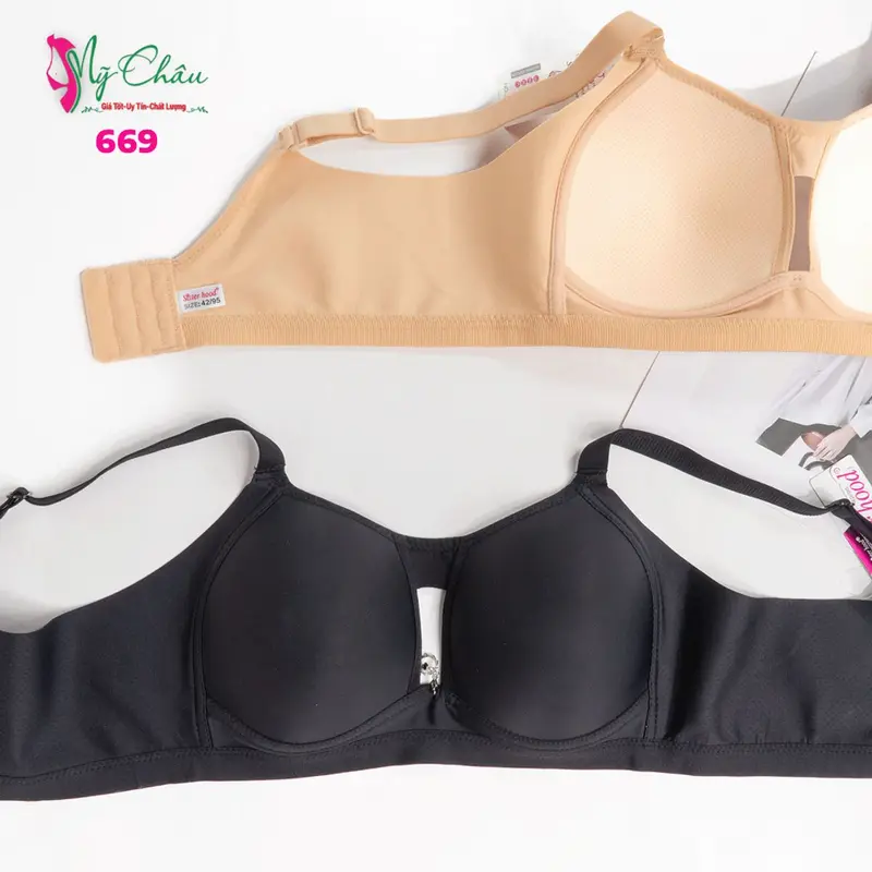 Áo Lót Su Đệm Mỏng, Áo Ngực Bigsize Không Gọng Quả To Mềm Mát Ôm Gọn Ngực, Đồ Lót Thái Lan Sister hood 669 4