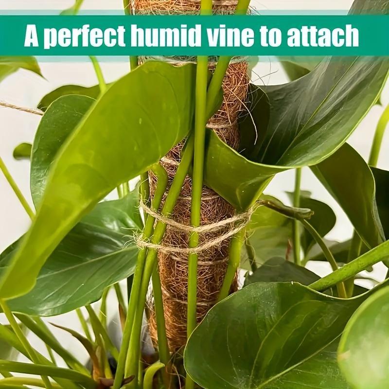 Moss Pole, 2 Counts Flexible Durable  Climbing Plant Growth Support, Beautiful Coconut Rod for Indoor Balcony Garden Pot Plant 3