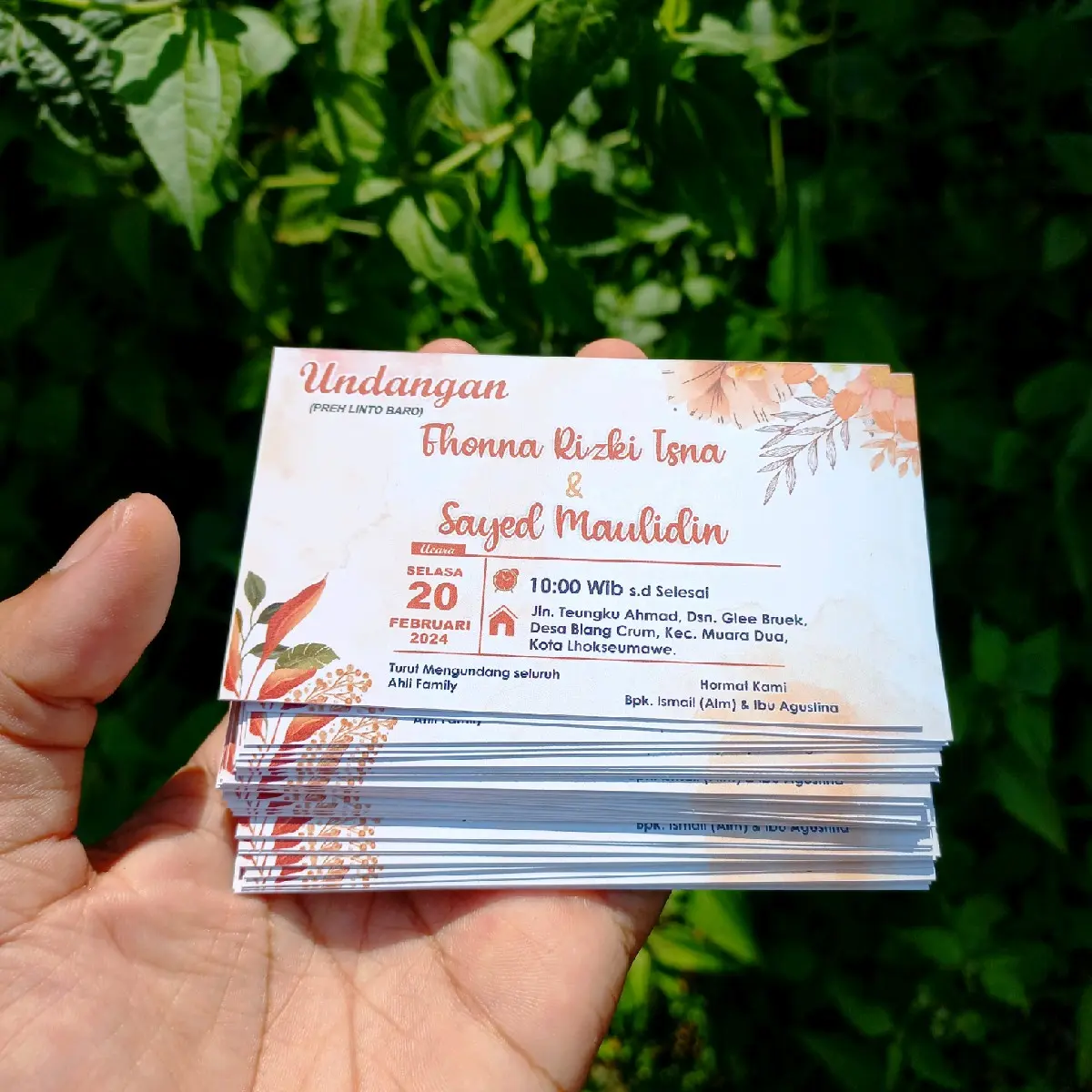 (100 Pcs) Kartu Undangan Wedding