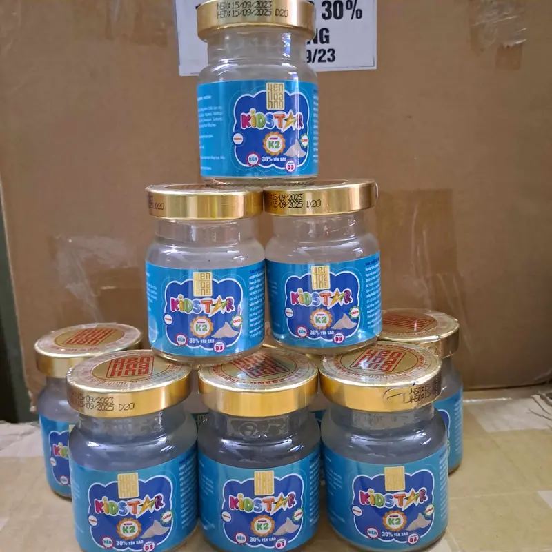 Set 10 hủ 30% yến sào chưng sẵn cho bé gồm 5 hủ vị dâu và 5 hủ vị vani -70ml-Yến Hoàng 3