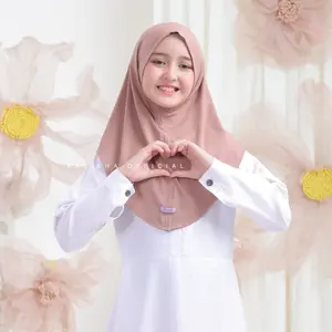 Jilbab Instan Anak Perempuan Hijab Bergo Anak Jersey Premium Non Pet Instan Zizah