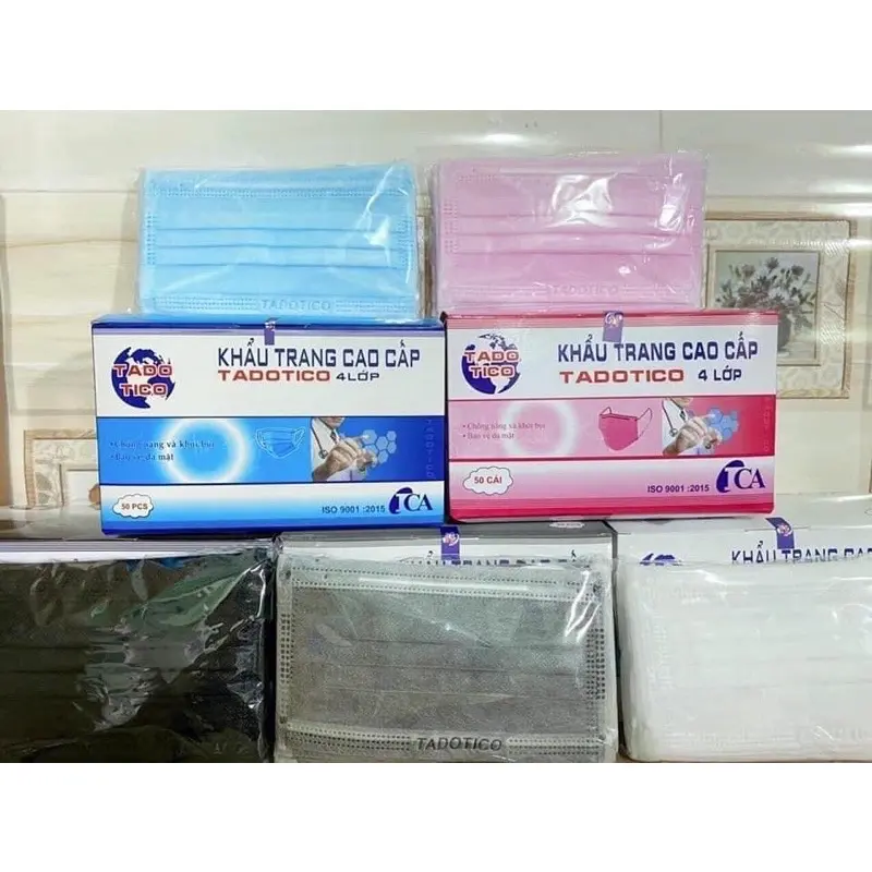 THÙNG 5H tặng 1 HỘP ( 50 cái/ hộp ) Khẩu Trang Y Tế 4 Lớp Dày Đẹp Cao cấp 4