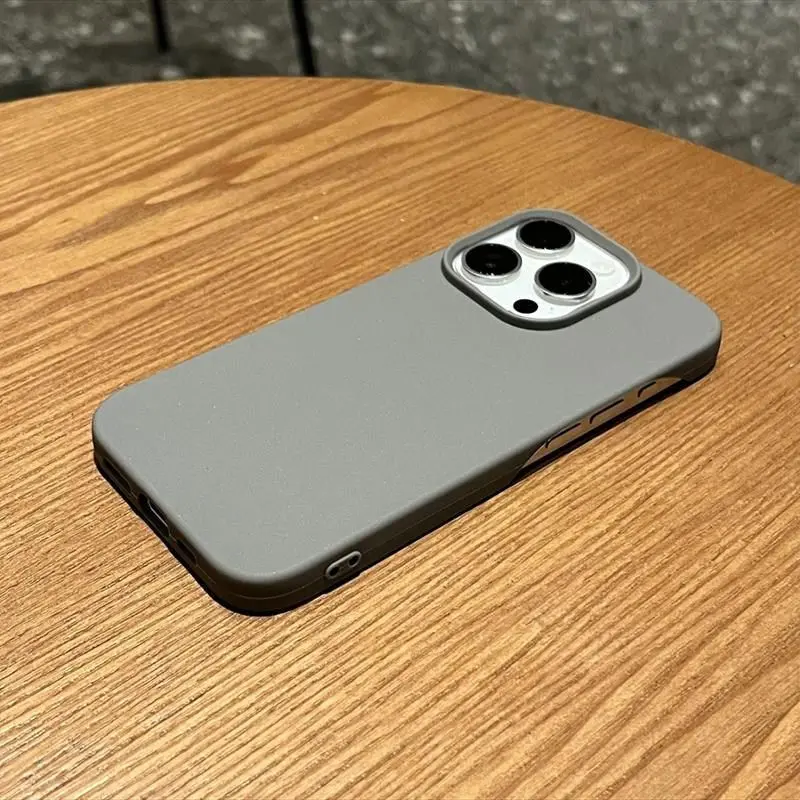 Ốp Lưng iPhone 16 / 15 Pro Max, Tương Thích Với iPhone 13 / 12 / 11 / 14 Plus, Ốp Lưng Nửa, Màu Trơn T4A78-32 2