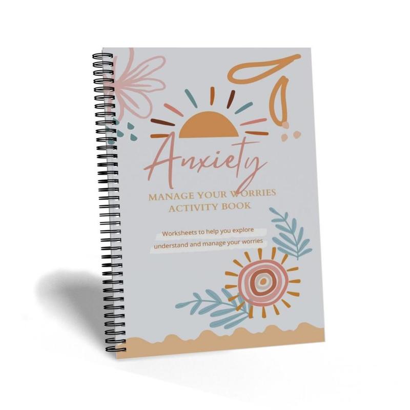 Anxiety Bundle Journal, 1 Count A5 Spiral Bound Notebook, Anxiety Worksheets, Therapy Tools, Therapy Worksheets, Anxiety Journal, Office Supplies 0