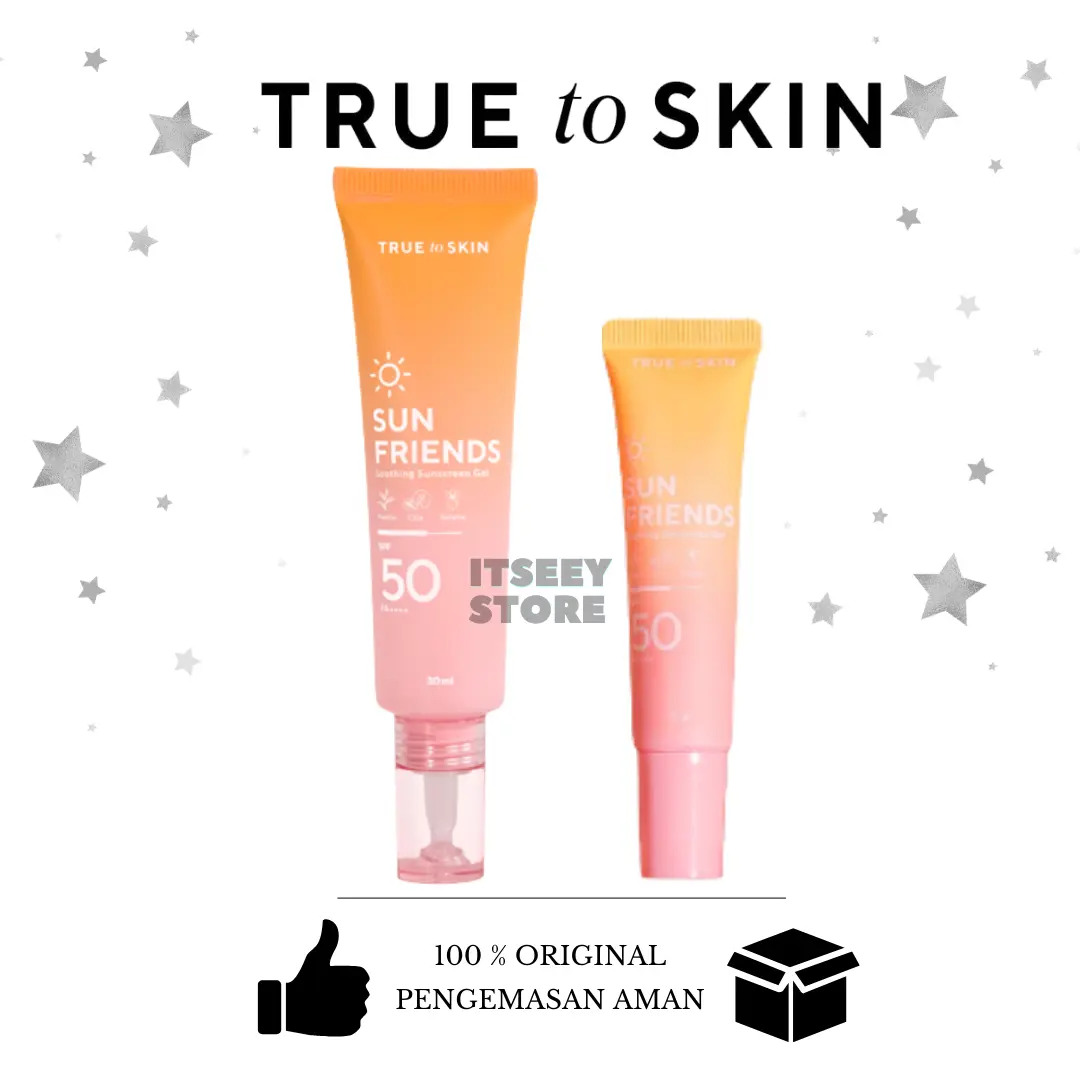 True to Skin Sunfriends Sunscreen Gel SPF 50 PA++++ Sunscreen Ringan Mencerahkan Wajah Suncreen Wajah True To Skin