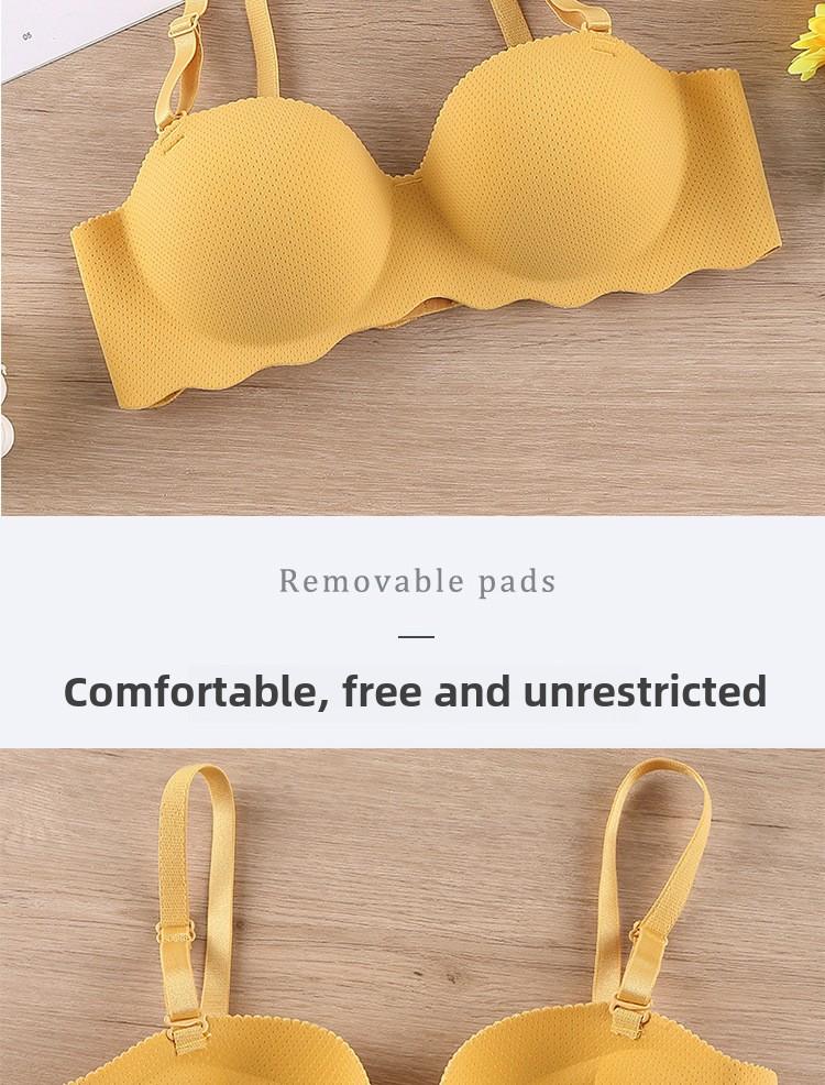 Product Introduction of BUY 2 TAKE 1 Simple Seamless Student Underwear Women's Bun Cup Bra Womenswear Comfort Basic Minimalist Multicolor brassier ab clothing Adjustable Cotton Gathered Wireless Design Bra Innerwear 17