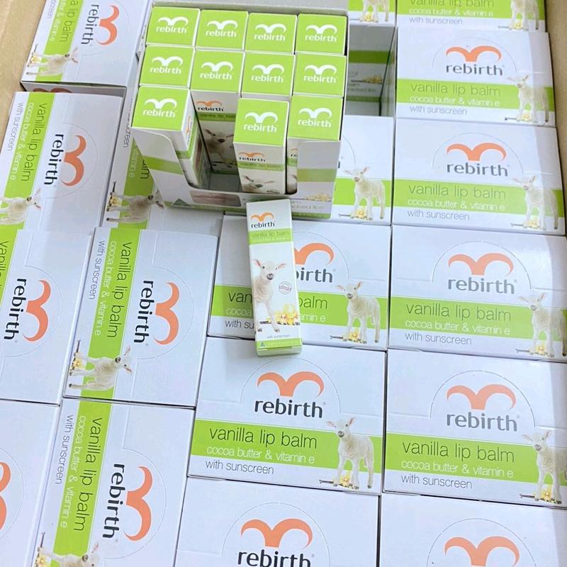 Son Dưỡng Môi Nhau Thai Cừu Chống Khô Và Nứt Nẻ Hương Mơ Rebirth 3.7g sonduong khongmau