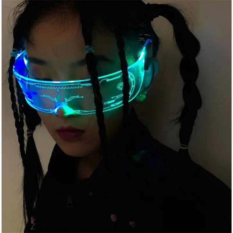 Product Introduction of Colorful Luminous LED Glasses for Music Bar KTV Neon Party Christmas Halloween Decoration LED Goggles Festival Performance Props 18