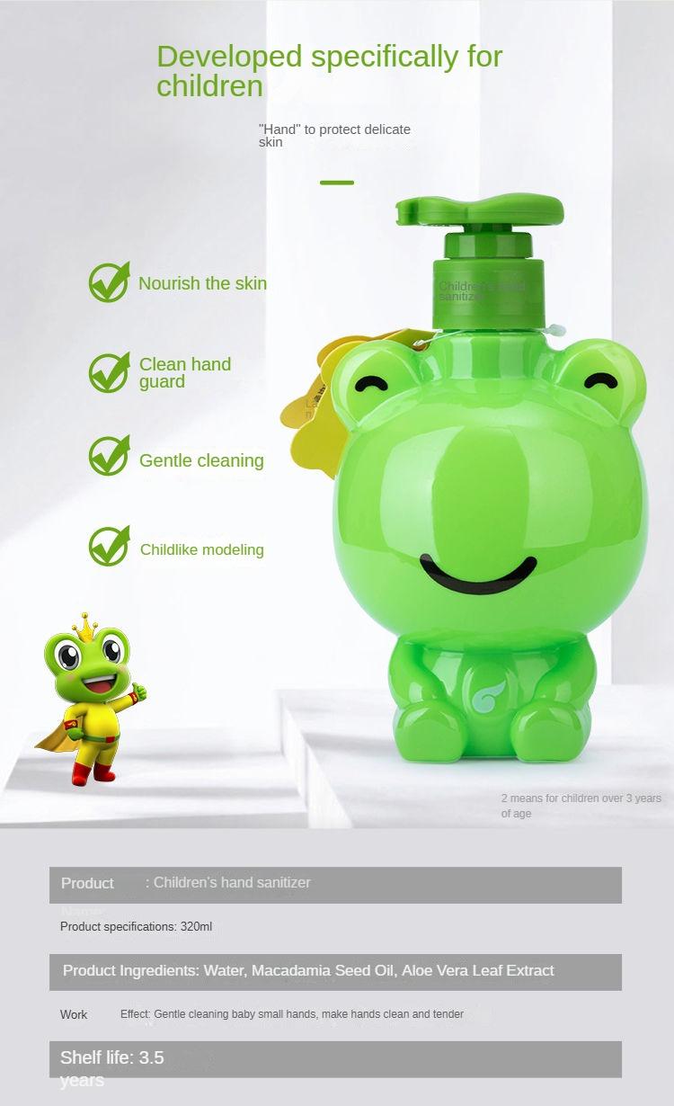 Product Introduction of Frog Prince Children's Hand Soap Home Foam Gentle Clean Kids Care Products Baby Hand Soap Portable 2