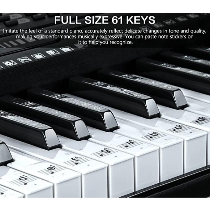 Product Introduction of 61-key electric keyboard piano comes with music stand, small microphone, power supply, electronic keyboard Christmas gift 16