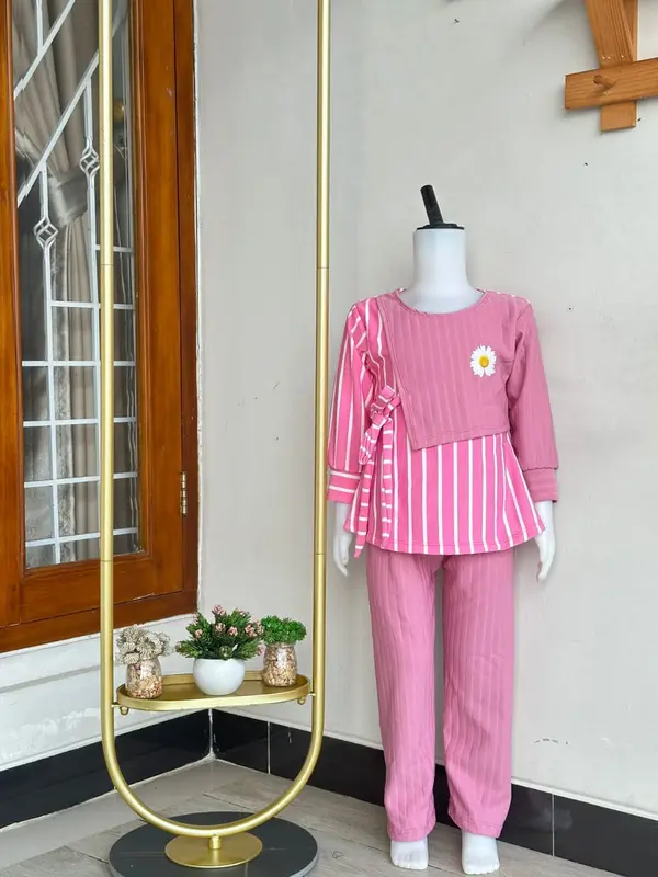 Setelan Knit Hornet Rompi Anak Perempuan Usia 1-10 Tahun Lengan panjang Parsel 7