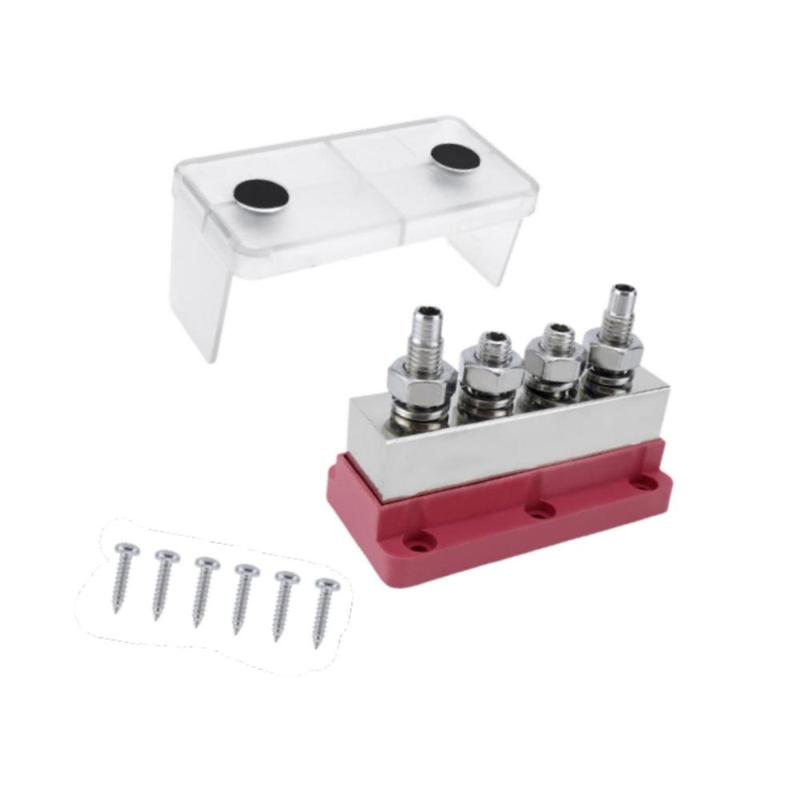 Marine RV 600A Battery Ground Buss Bar Space Saving Spare Parts with Cover 8
