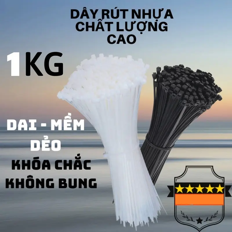 1 cân Túi Dây thít lạt thít nhựa dai buộc đồ dễ dàng chắc chắn , buộc hoa lan, buộc đồ, cột gậy, buộc dây điện .. 0