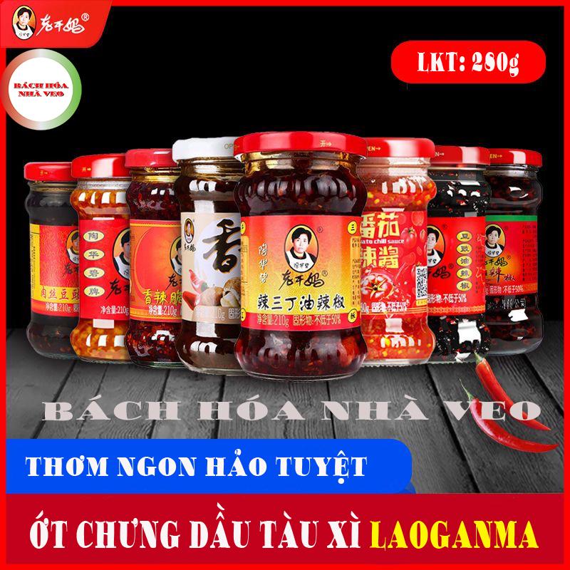 Ớt Trưng Dầu Tàu Xì Laoganma Chuẩn Hàng Nội Địa Trung, Lọ lớn 280g dúng làm Gia Vị Nước Sốt đa dụng trong chế biến