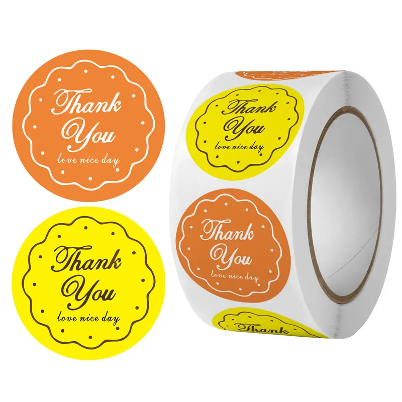 Stiker Label Thank You / Stiker Roll (500 Pcs) / Stiker Kartun - GG0251 3