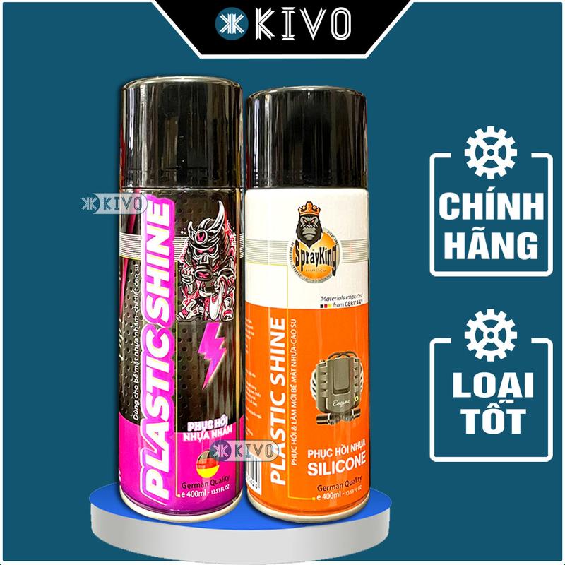 Chai Phục Hồi Nhựa Nhám Nhựa Đen Cao Su Sprayking 400ml - Làm Mới Nhựa Nhám - Xịt Bóng Xe Máy Kivo