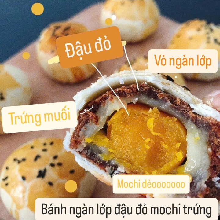 Bánh mochi trứng muối ngàn lớp các vị Lâm Thủy 3