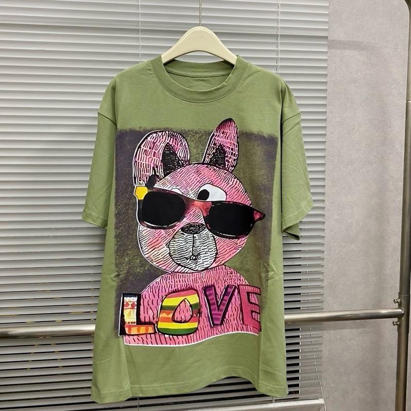 Áo phông túi zip xanh thỏ đeo kính LOVE bigsize nữ ()