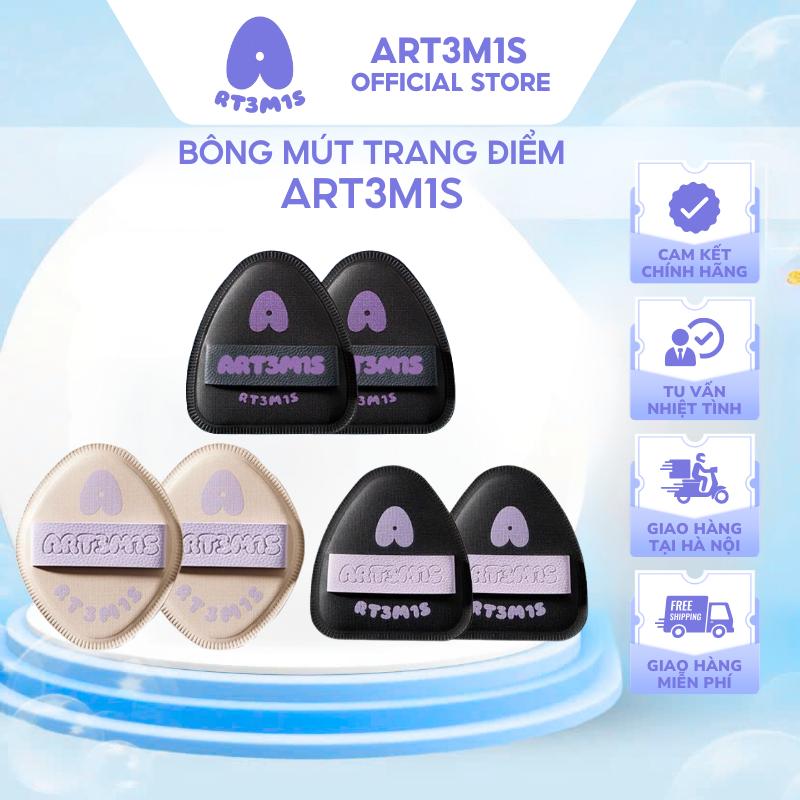   ART3M1S  Mút Trang Điểm Đánh Nền Phủ Phấn ART3M1S SIêu Mềm Không Hút Nền Kèm Hộp Đựng 