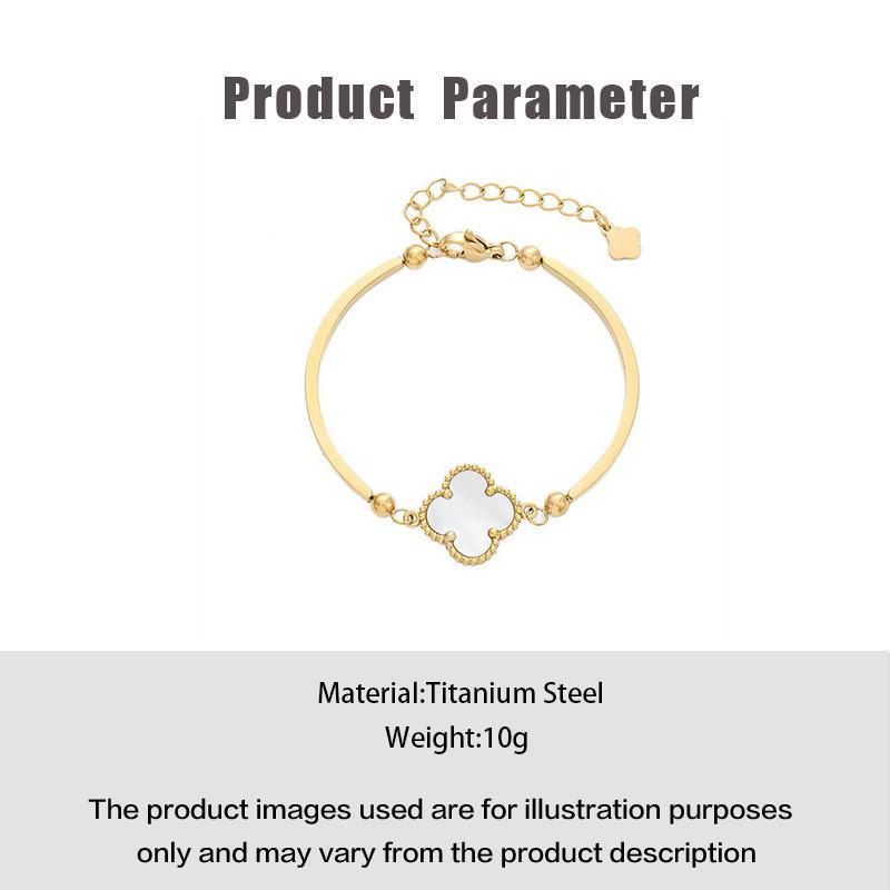 Product Introduction of Vòng Tay Tay Cỏ Bốn Lá, Chất Liệu Thép Không Gỉ Và Thép Titan, Màu Sắc Không Phai Màu, Hàng Mới Về, Vòng Tay 9