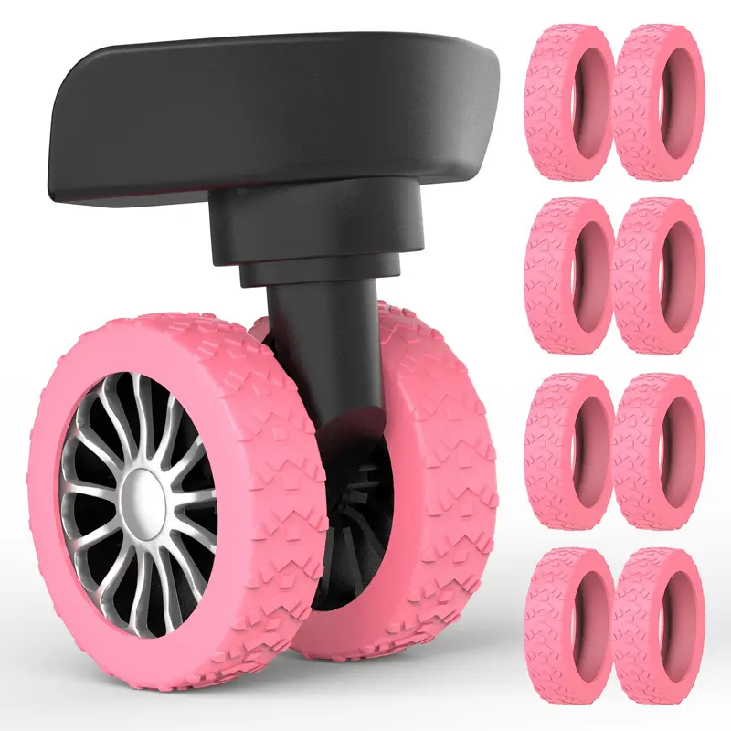 Silicone Luggage Wheel Cover (8 Counts), Travel Wheel Protector, Anti-noise Wheel Covers for Luggage, Rotating Chair, Stool, Wheel Cover for Outdoor Travel, Christmas Gift 2