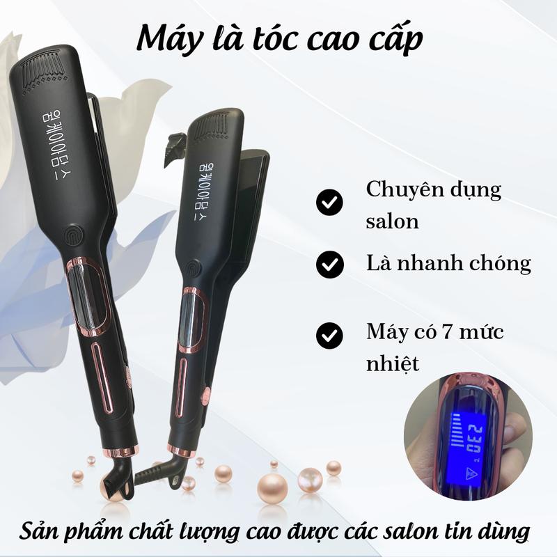 Máy là tóc Hàn Quốc Máy Là Tóc Duỗi Tóc 9 Nấc Nhiệt Bản To Máy tạo kiểu tóc -Galistore