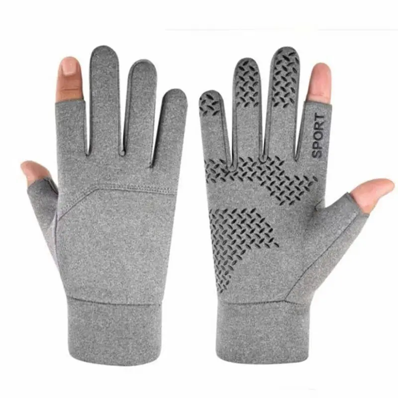 Găng Tay Chống Nước Giữ Ấm Mùa Đông Đi Xe Máy Sport - Hở 2 Ngón Tiện Lợi Cao Cấp 0