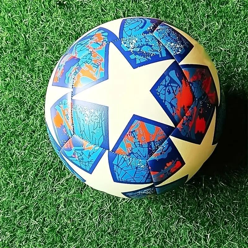 Size 5 Soccer Ball, 1 Count Personalized Hand-Applied Football Ball, Durable & Long-Lasting Official Game Weight Soccer Ball with Pump 5