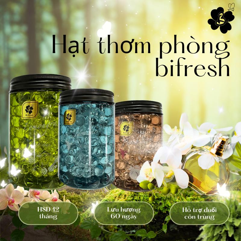 Lọ tỏa hương dạng hạt hương chanh xả đào hoa nhài sáp thơm phòng đuổi muỗi 60 ngày bifresh khử mùi phòng tinh dầu thơm phòng nước hoa thơm phòng