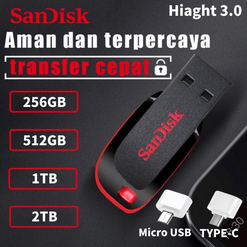 JKS Paling PopularSanDisk Flashdisk otg type c 1TB 3.0 usb High Speed 256GB 512GB 1TB 2TB Anti Air Untuk Komputer 0