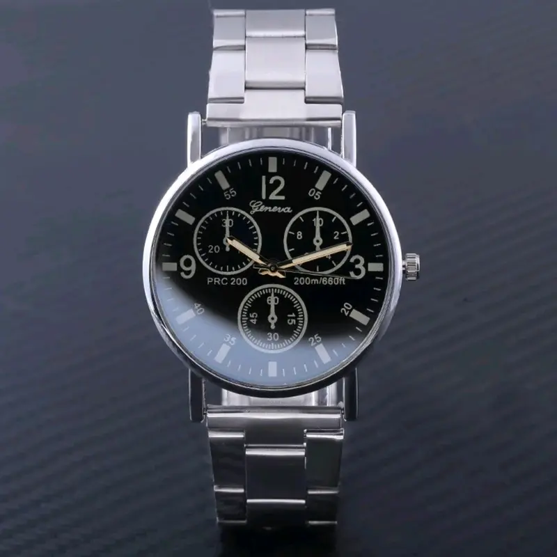 Jam GENEVA Stainless Steel Tiga Titik Analog 1