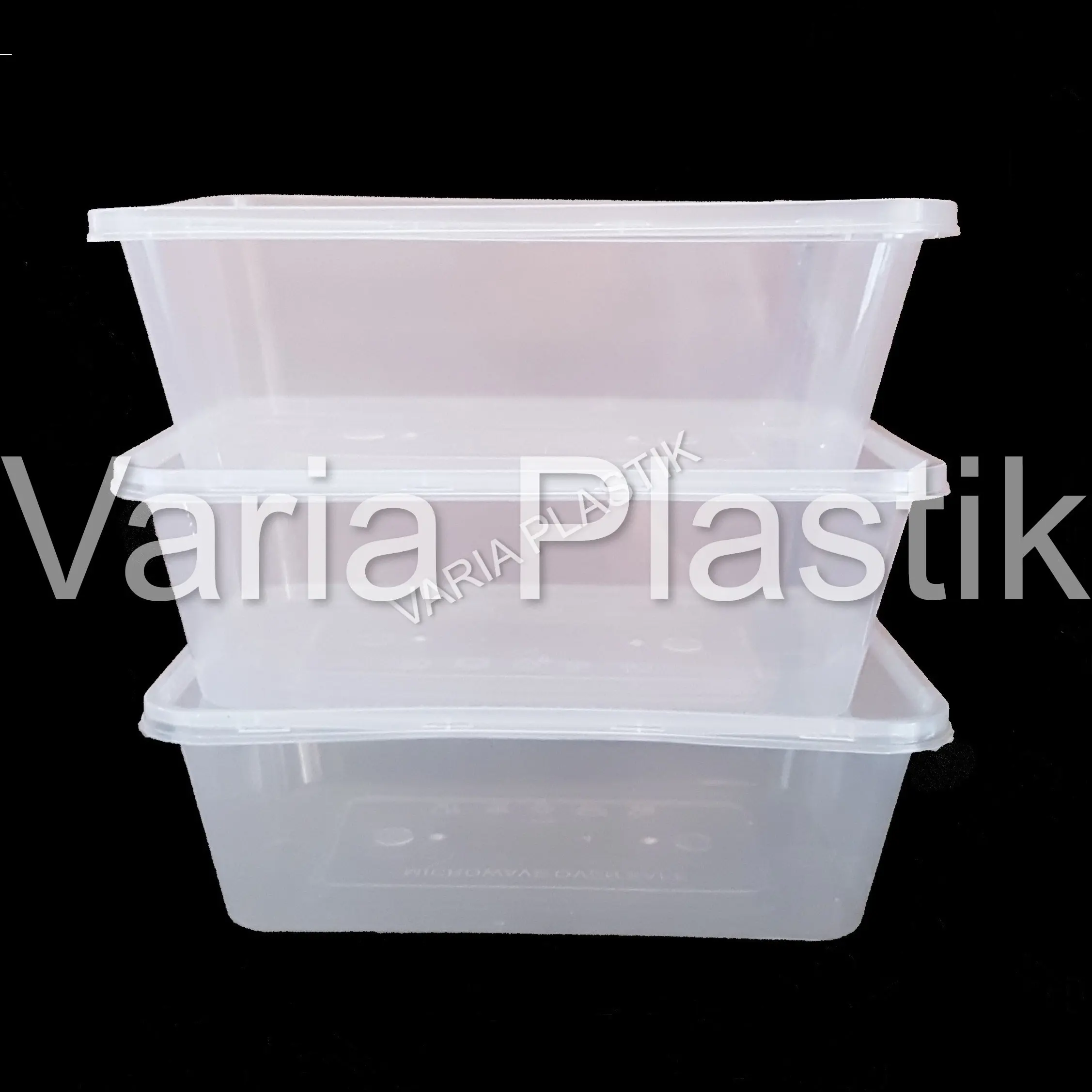 Thinwall 750 ml / Food container / Wadah Kotak Makan Plastik + Tutup @25 pcs