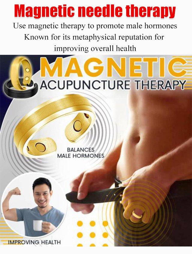 Product Introduction of Magnetic Rose Gold Open Health Care Ring Dual Magnetic Male Magnetic Ring 4