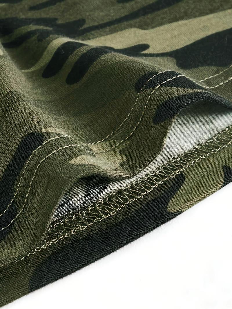 Product Introduction of Women's Camo Print Crop Cami Top, Casual Sleeveless Top for Daily Wear, Ladies Clothes for All Seasons 5