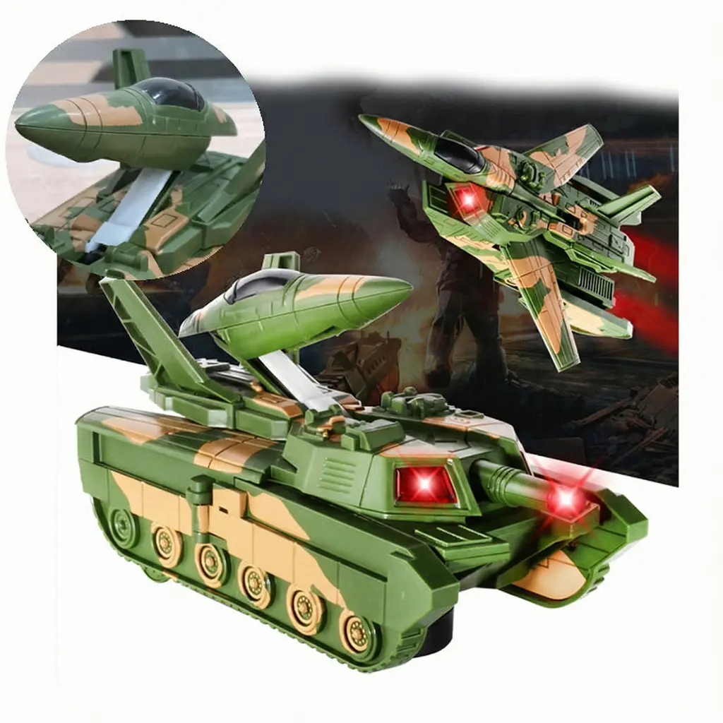 Tank Transparan Mainan Anak Otomatis Edukasi Anak Model Tank Militer Warna Warni