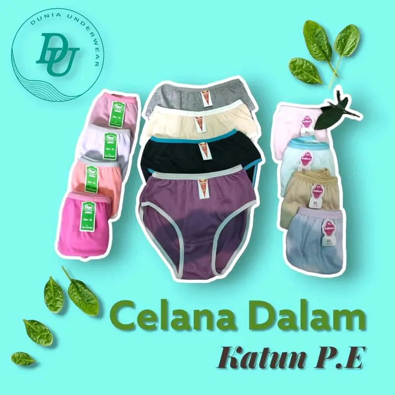 Paket 3 Lusin Celana Dalam wanita / Celana Dalam Wanita Katun Dewasa Polos Nyaman Pendek Boxer Remaja 3