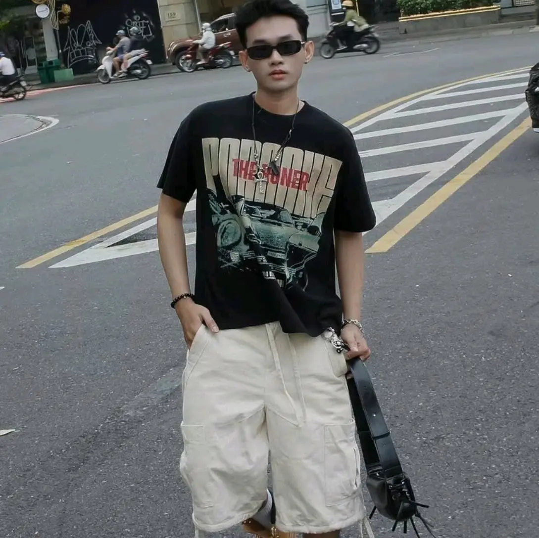 Áo Thun Nam Nữ Tay Lỡ Oversize Unisex Form Rộng In Hình Chữ Chất Cổ Tròn Menswear Cotton