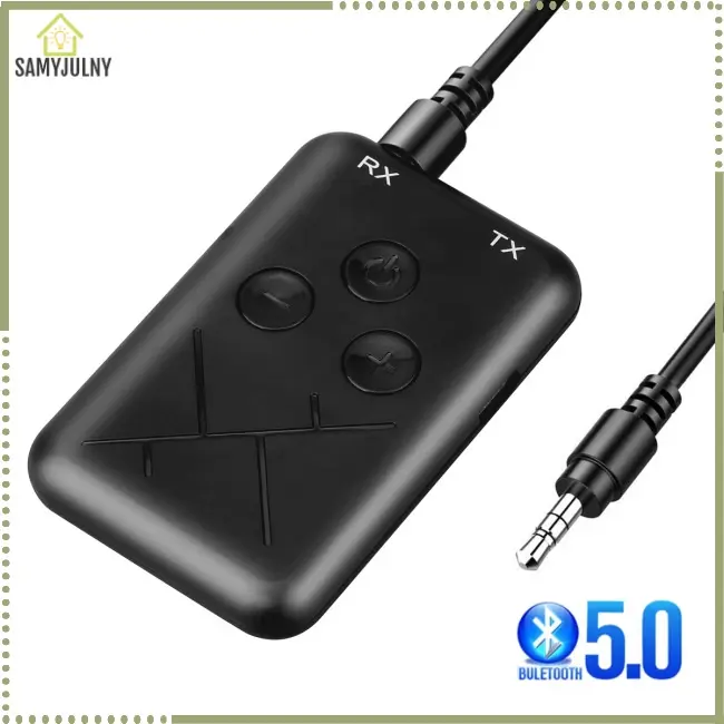 Bộ phát bộ thu Bluetooth-compatible SAM 2 trong 1, bộ thu âm thanh phụ trợ không dây âm thanh nổi, giắc cắm 3,5 mm, bộ chuyển đổi RCA