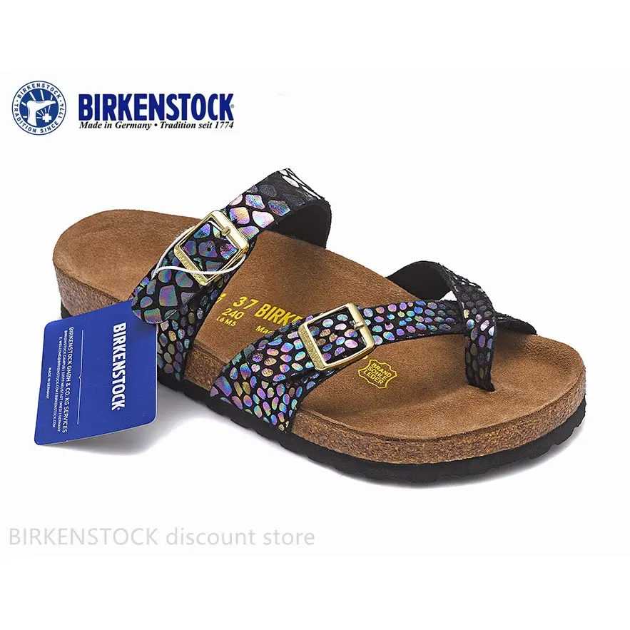 Birkenstocks Mayari Men's/Female Classic Cork Black Snake Sandals Slippers 34-46