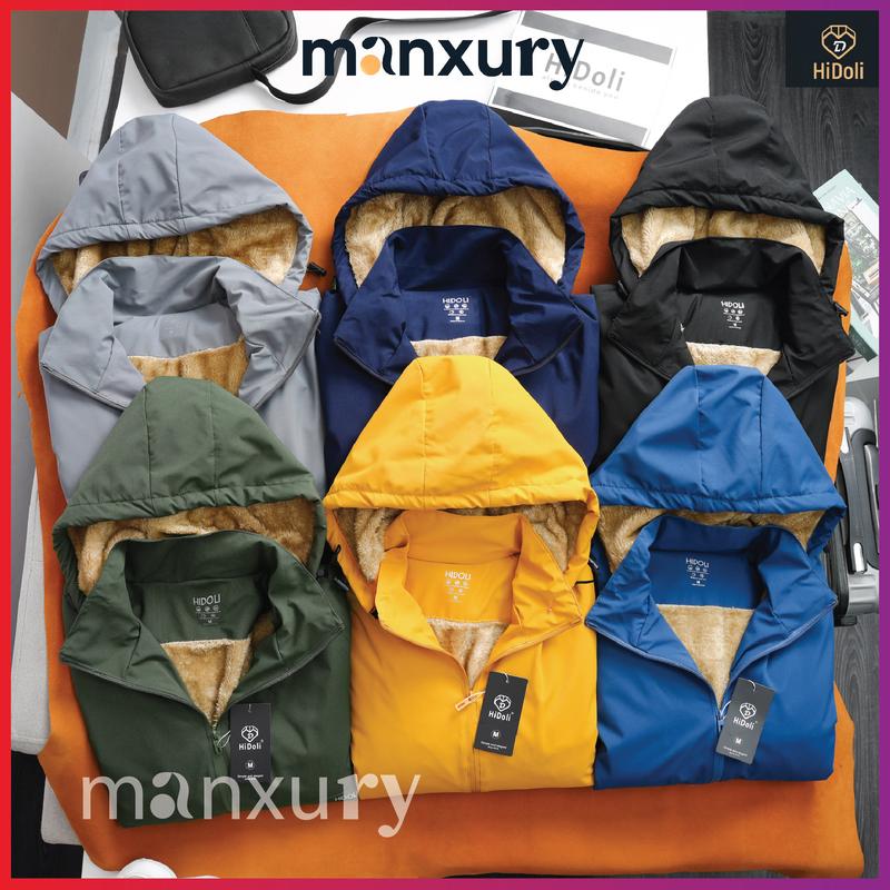 Áo khoác nam nữ gió dù lót lông cừu mùa đông cao cấp ấm áp tráng bạc, chống nước, gió bụi MANXURY 01