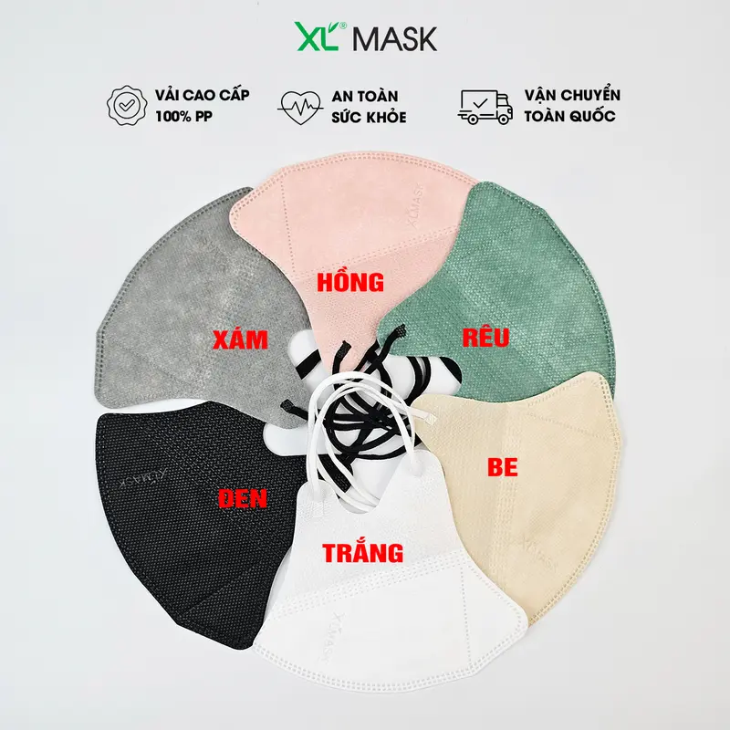 Thùng 200 cái khẩu trang 5D XL Mask (Xuân Lai) 3 lớp kháng khuẩn, chống bụi mịn ngăn ngừa tia UV 5