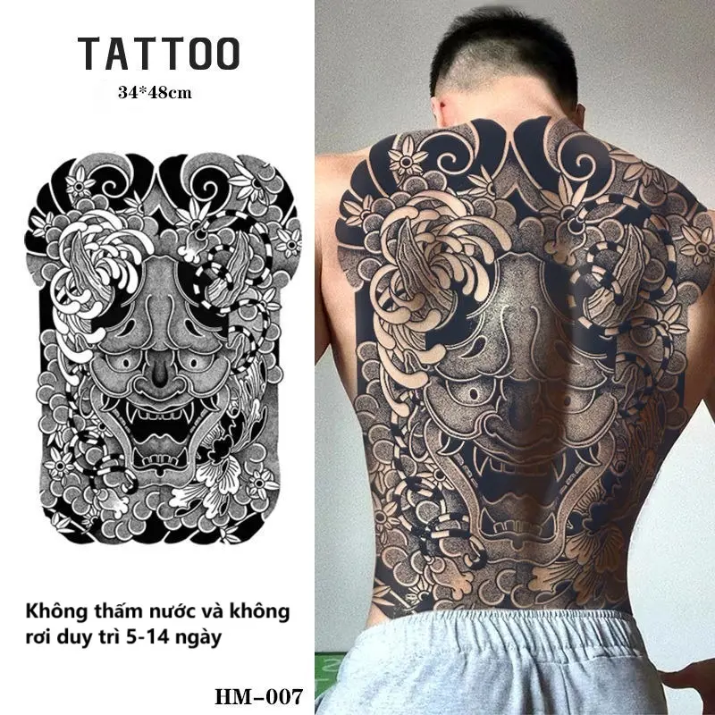 ZERO Magic Tattoo] 15-Day Full Back Tattoo, Waterproof, No Side