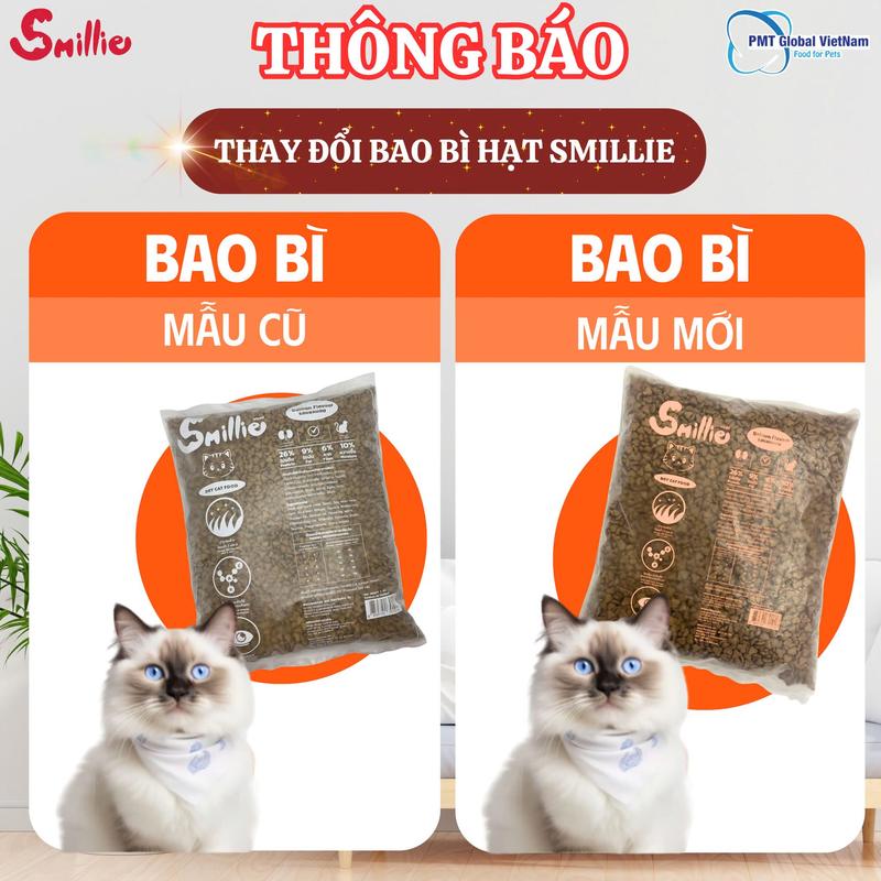 [Túi 1kg] Hạt Smillie cho mèo giảm mùi hôi phân - Dành cho mèo trưởng thành 3